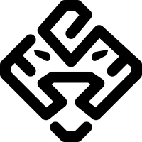 Agu Athletics signature lion logo in black.